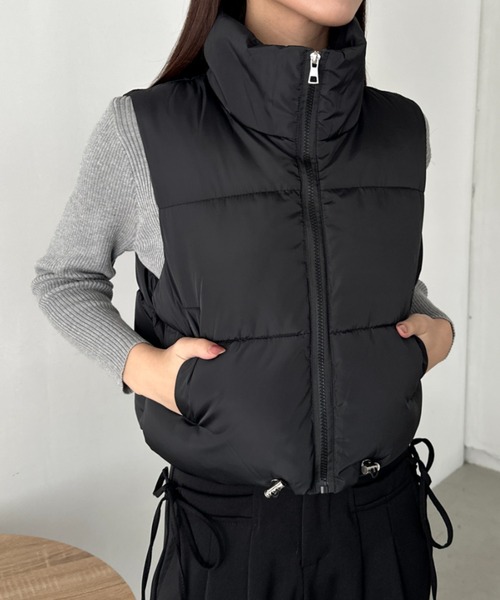 CLEA ダウンベスト ベスト スタンドカラーコンパクトショート丈中綿
