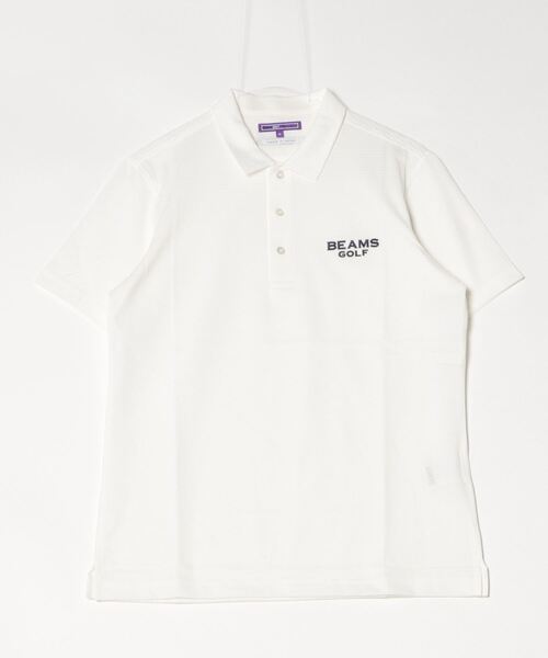 「BEAMS GOLF」 半袖シャツ S ホワイト メンズの画像