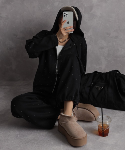 pumpkin port（パンプキンポート） パーカー 2点セット ジルコン付