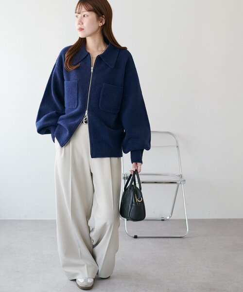 Discoat（ディスコート） カーディガン ダブルジップニットジャケット