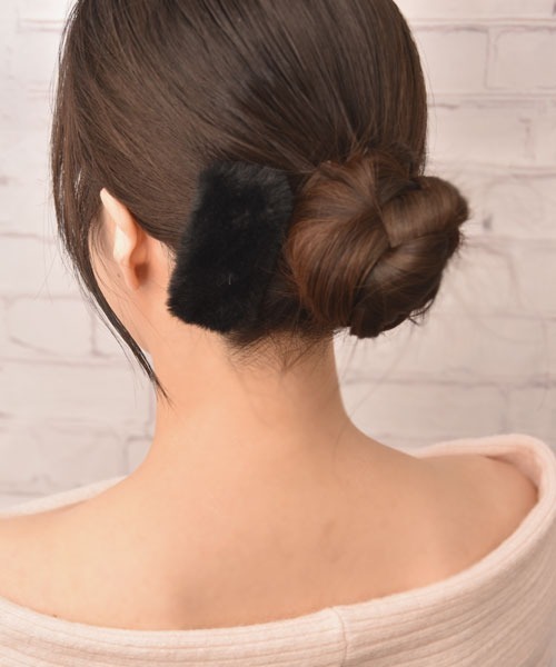 Mayree ヘアピン 「float」シンプル スクエア ファー パッチンピン「9