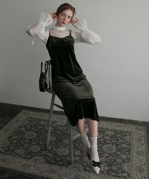 「BONLECILL noir」 コンビワンピース FREE ブラック レディース_画像2