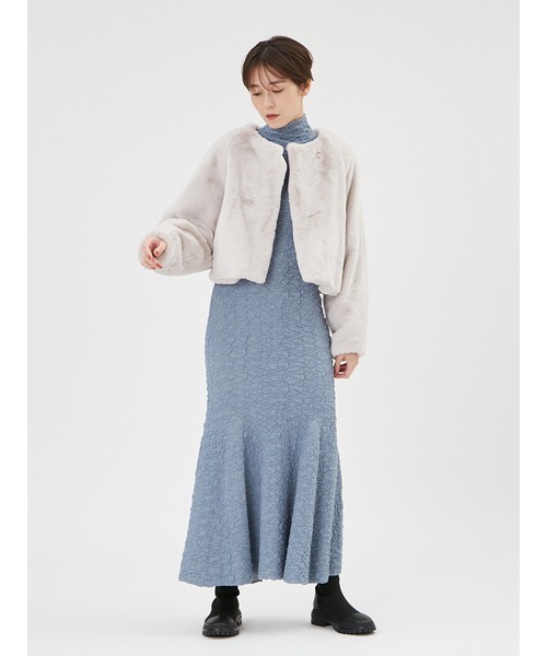 FRAY I.D（フレイ・アイディー） ニットワンピース ONE SIZE ベージュ