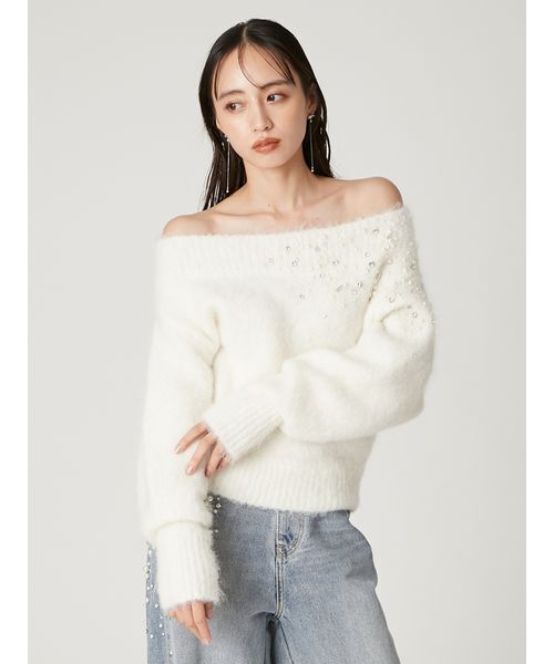 極美品✨ エルマンノシェルビーノ 長袖ニット セーター アルパカ素材 ホワイト系 極美品✨ エルマンノシェルビーノ 長袖ニット セーター アルパカ素材