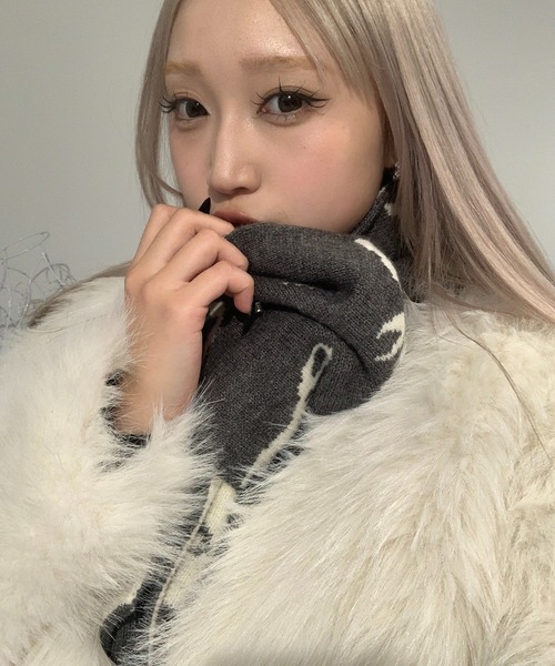 lilful マフラー ストール 「25年秋冬新作」リボン柄 マフラー