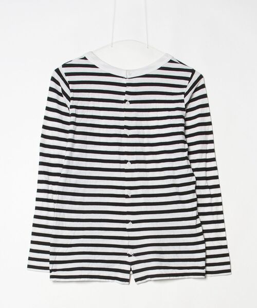 「R&D.M.Co OLDMAN'S TAILOR」 ボーダー柄長袖カットソー - ホワイト レディース_画像2