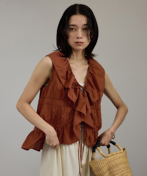 「SALON adam et rope'」 ノースリーブブラウス FREE ブラウン系その他2 レディース_画像6