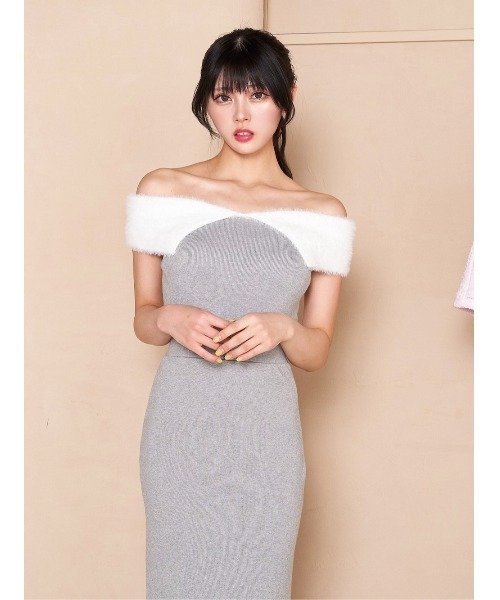 Darich フリルニットワンピース ブラック free シアードッキングフリルミニワンピース – Darich