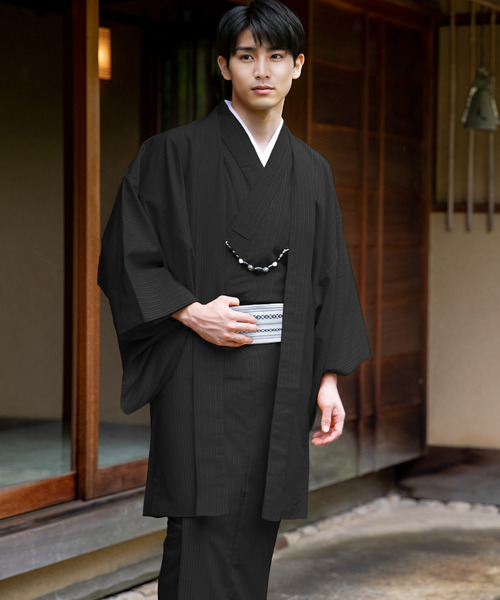 KYOETSU（京越） 着物 洗えるメンズ縞柄袷羽織 メンズ : ZOZOTOWN