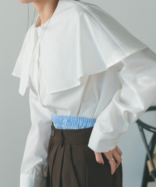 「VANNIE U」 長袖ブラウス FREE ホワイト レディース_画像6