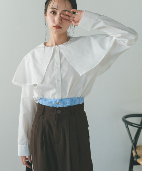 「VANNIE U」 長袖ブラウス FREE ホワイト レディース_画像7