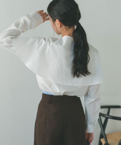 「VANNIE U」 長袖ブラウス FREE ホワイト レディース_画像9