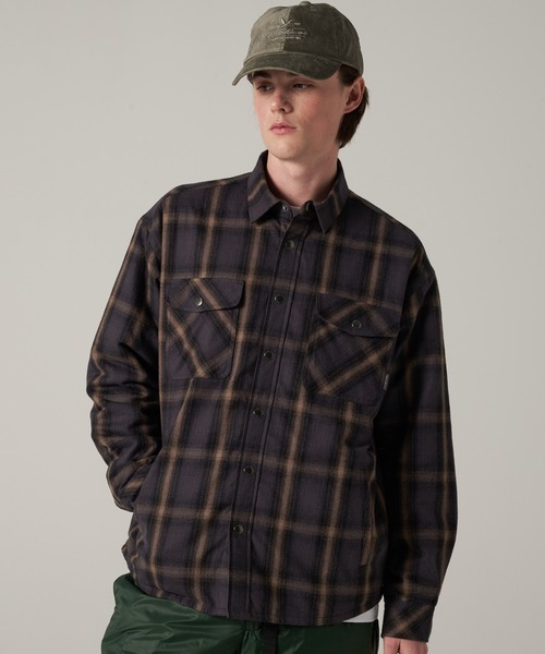 美品◎45R インドうすネルシャツジャケット カバーオール 4 Eddie Bauer（エディーバウアー） カバーオール アドベンチャー 4S