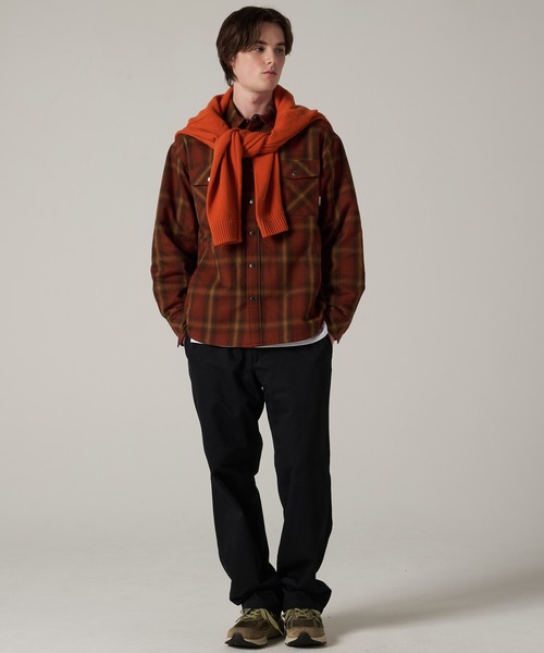 美品◎45R インドうすネルシャツジャケット カバーオール 4 Eddie Bauer（エディーバウアー） カバーオール アドベンチャー 4S