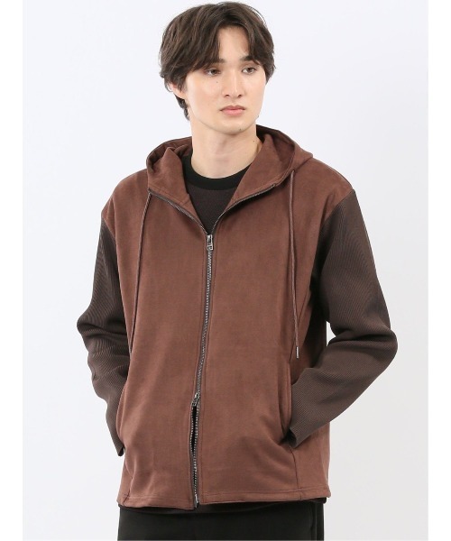 m．f．エディトリアル（m．f．editorial）/【ストレッチ ややゆったり】m．f．エディトリアル 起毛 フルジップパーカー m.f.editorial（エムエフエディトリアル） パーカー 「ストレッチ やや