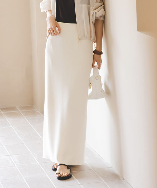 Noble 38 スカート NOBLE（ノーブル） ロングスカート 38 ベージュ レディース : ZOZOTOWN