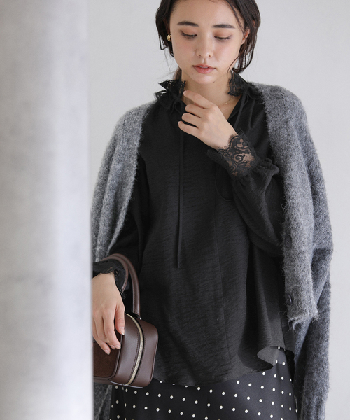 La TOTALITE（ラ トータリテ） ブラウス シャツ 「洗える」レース