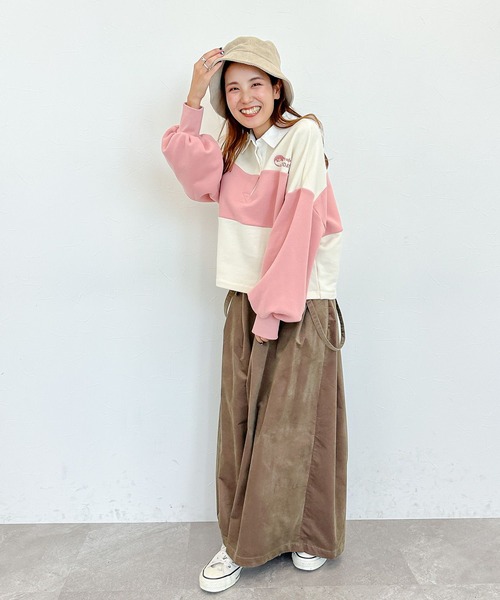 niko and…（ニコアンド） オーバーオール LARGE ブラウン レディース