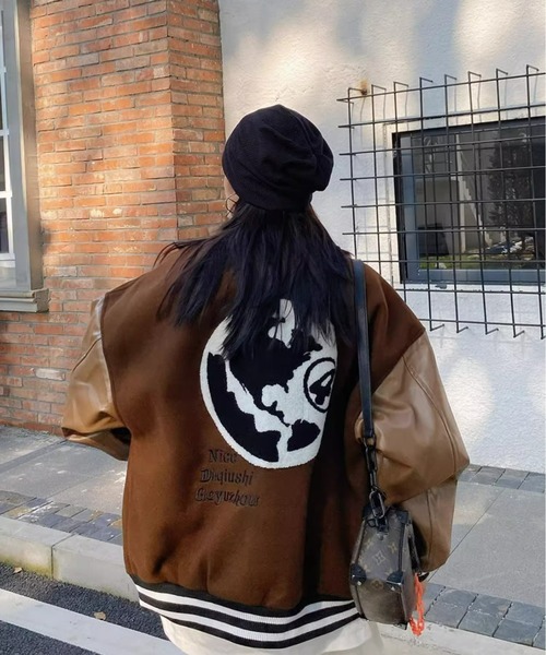 新品未使用 Lesserafim ZOZOTOWN スタジャンM LE SSERAFIM x ZOZOTOWN