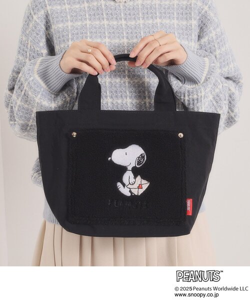 ITS'DEMO（イッツデモ） トートバッグ 「PEANUTS」ボア切替ミニトート