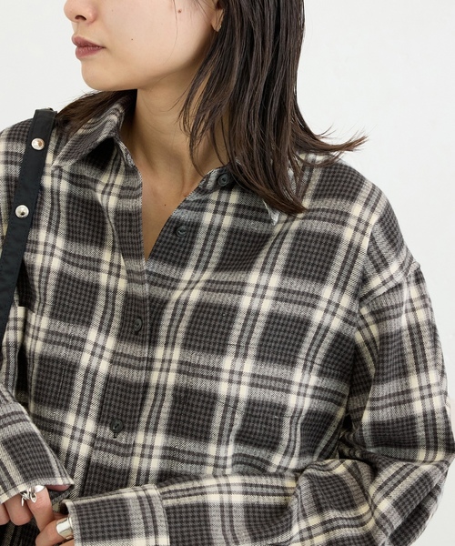 journal standard luxe 長袖シャツ ブラウンチェック JOURNAL STANDARD LUXE（ジャーナルスタンダード ラックス） 長袖