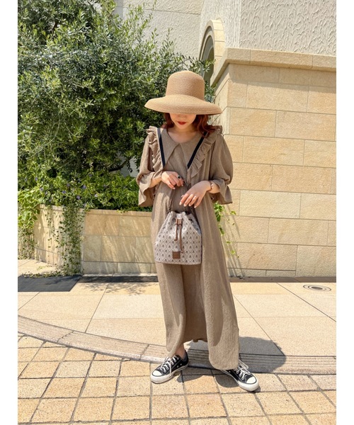 「jumelle」 長袖ワンピース FREE ブラウン レディース_画像2