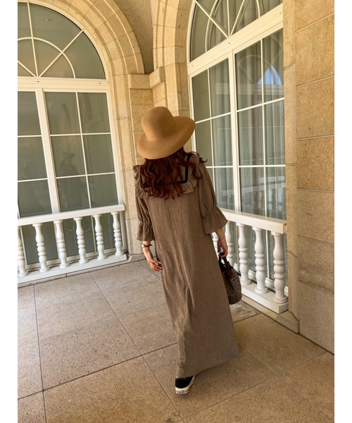 「jumelle」 長袖ワンピース FREE ブラウン レディース_画像8