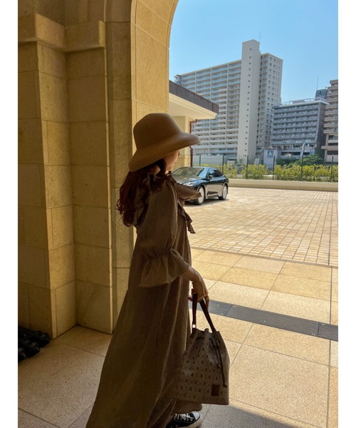 「jumelle」 長袖ワンピース FREE ブラウン レディース_画像9