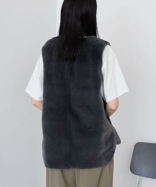 「AMERICAN HOLIC」 ベスト L ベージュ レディース_画像4