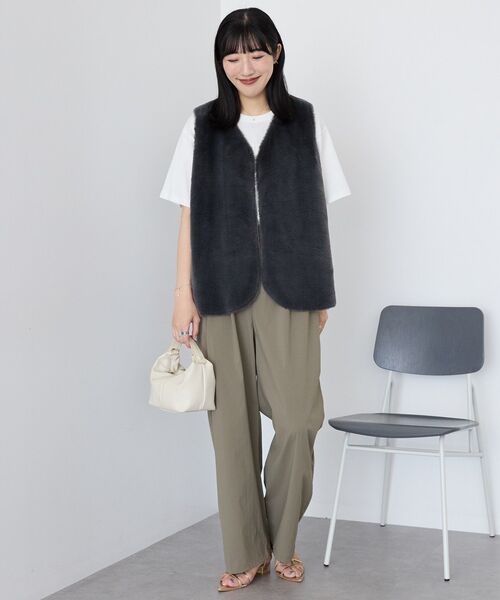 「AMERICAN HOLIC」 ベスト L ベージュ レディース_画像6