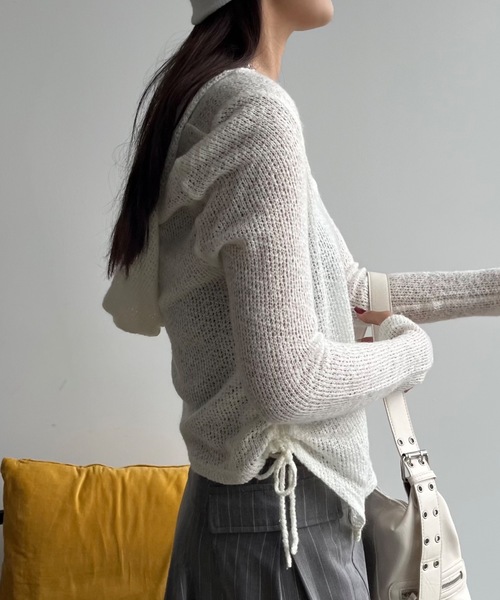 「SHAGGIE」 長袖ニット FREE ブラック レディース_画像3