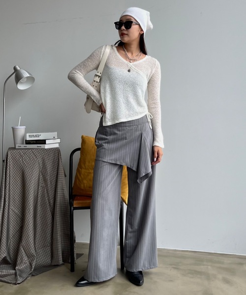 「SHAGGIE」 長袖ニット FREE ブラック レディース_画像4