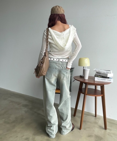 「SHAGGIE」 長袖ニット FREE ブラック レディース_画像7