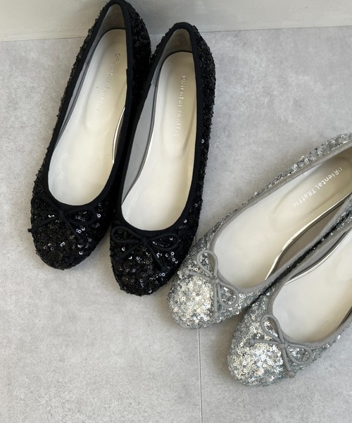 「ORiental TRaffic」 フラットパンプス 38 ブラック レディース_画像7