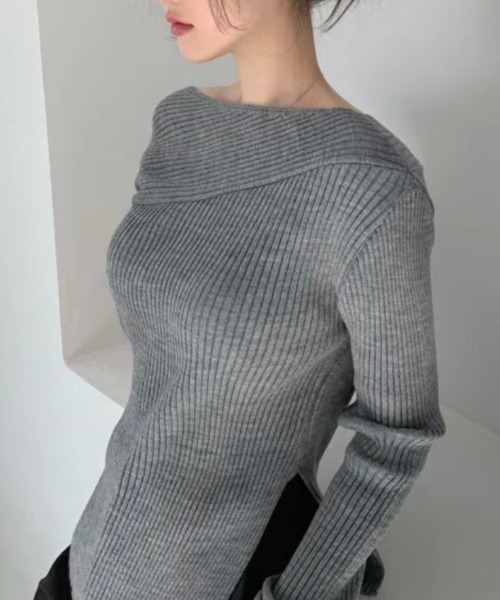 「emi+」 長袖ニット FREE ブラック レディース_画像9