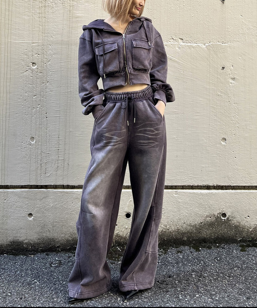 スウェットパンツ ジャージ フロストバイオ加工パンツ レディース