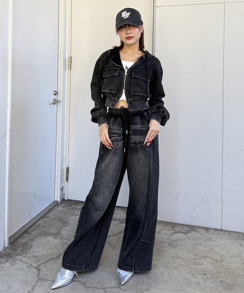 スウェットパンツ ジャージ フロストバイオ加工パンツ レディース