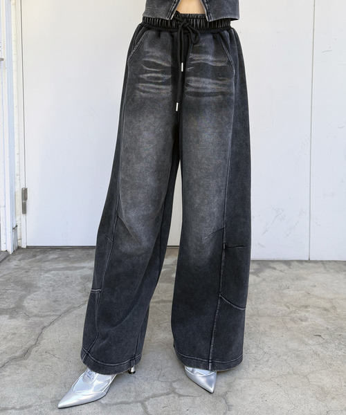スウェットパンツ ジャージ フロストバイオ加工パンツ レディース