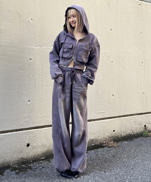 スウェットパンツ ジャージ フロストバイオ加工パンツ レディース