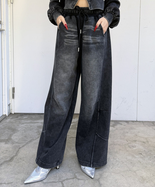 スウェットパンツ ジャージ フロストバイオ加工パンツ レディース