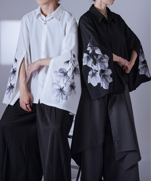 「Ellno Loset」 長袖シャツ MEDIUM ブルー系その他 メンズ_画像5