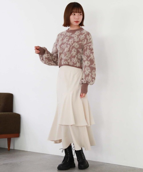 「archives」 スカート MEDIUM アイボリー レディース_画像4