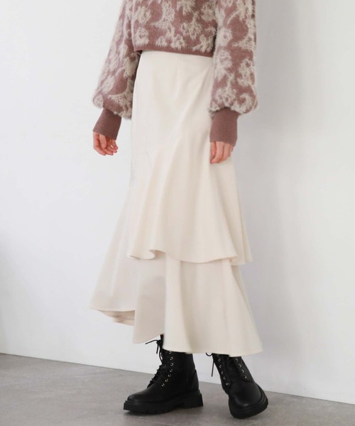 「archives」 スカート MEDIUM アイボリー レディース_画像5
