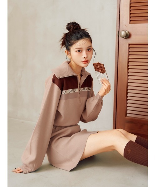 Darich（ダーリッチ） ニットワンピース FREE グレー レディース