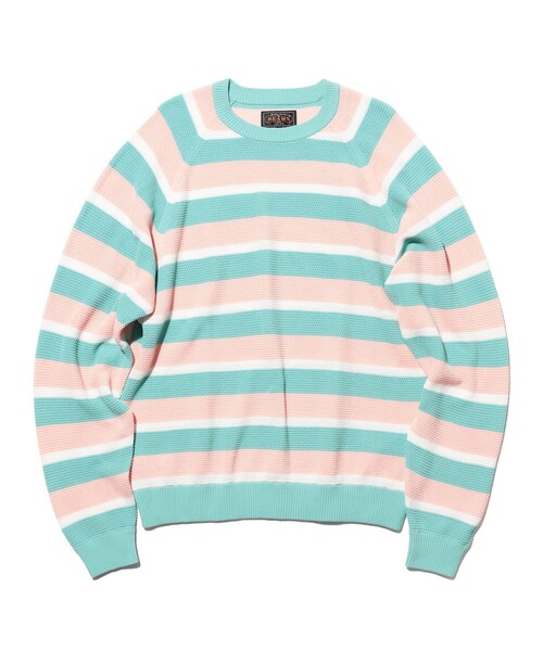 セーター ニット Crew Light Multi Stripe メンズ_2