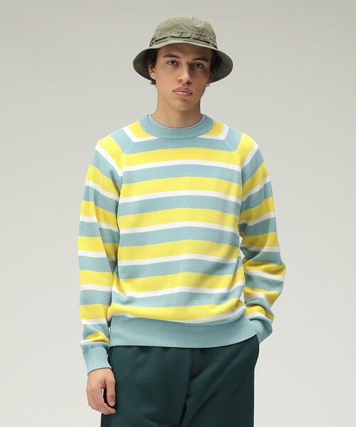 セーター ニット Crew Light Multi Stripe メンズ_4
