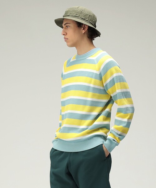 セーター ニット Crew Light Multi Stripe メンズ_5