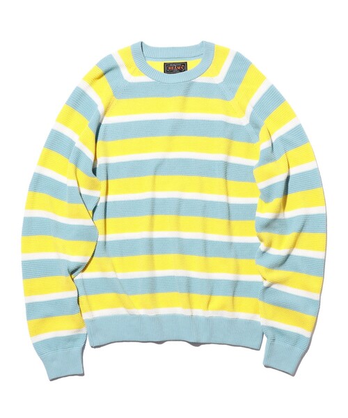 セーター ニット Crew Light Multi Stripe メンズ_11
