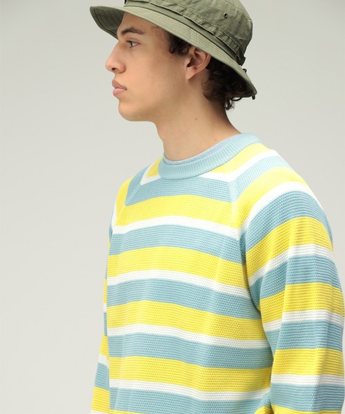 セーター ニット Crew Light Multi Stripe メンズ