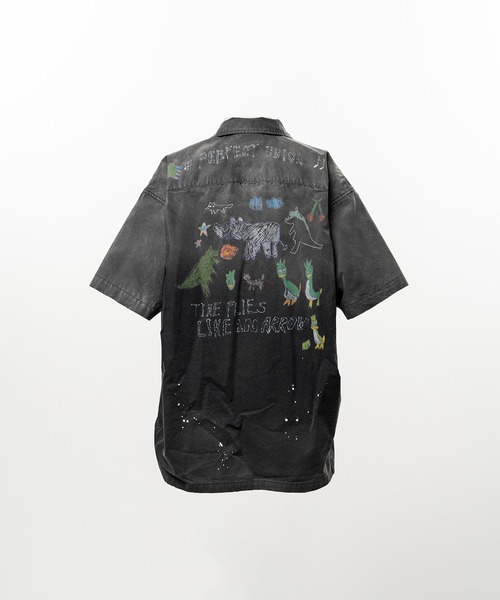 シャツ Hand Drawing Print Shirt メンズの画像